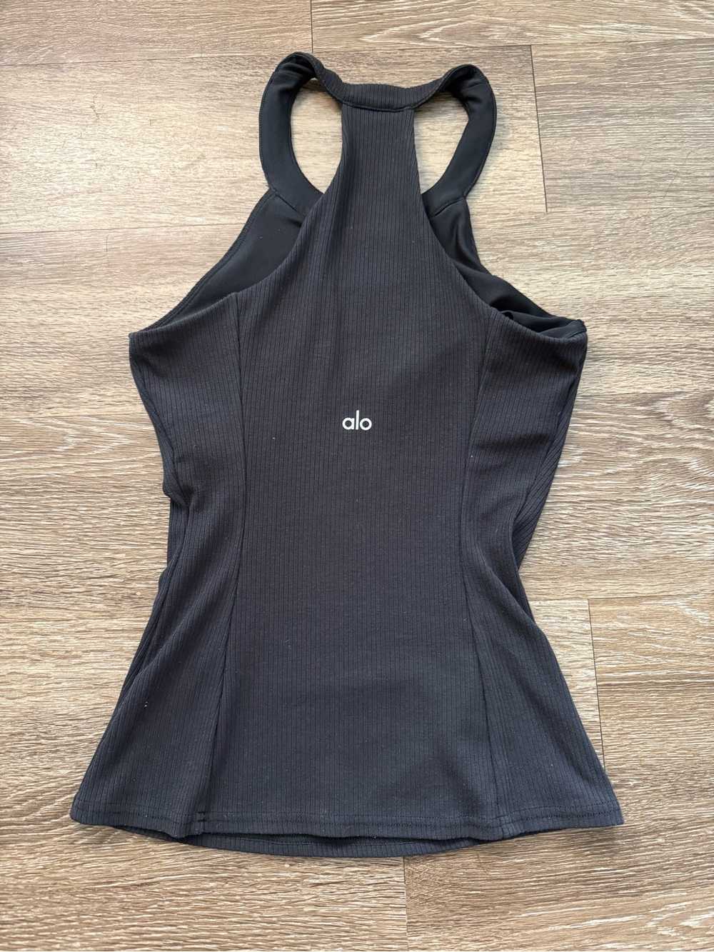 FINAL SALE Alo Yoga Ribbed Insight Tank Top Black - Picture 4 of 4